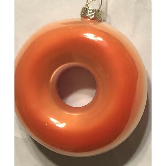 Donut Sprinkles Christmas Tree Ornament Pink Glass Food Sweet Treats Pastry - Picture 2 of 2